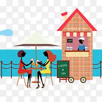 海边露天咖啡厅-空若网 海边露天咖啡厅-空若网