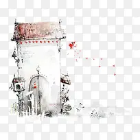 插画古老的房子-空若网 插画古老的房子-空若网