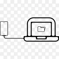 手机连接到笔记本电脑图标-空若网 手机连接到笔记本电脑图标-空若网