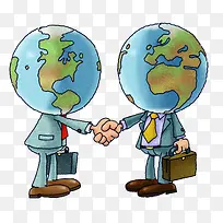 商务联手合作插画-空若网 商务联手合作插画-空若网