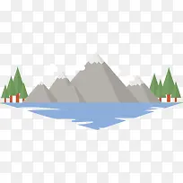 扁平化山水风景-空若网 扁平化山水风景-空若网