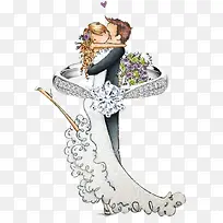 戒指中的新郎新娘-空若网 戒指中的新郎新娘-空若网