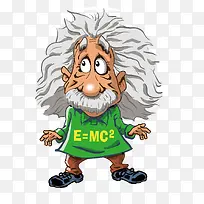 矢量卡通爱因斯坦形象可爱-空若网 矢量卡通爱因斯坦形象可爱-空若网