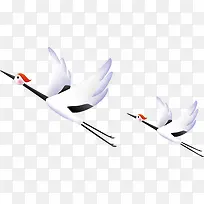 白色飞鸟仙鹤手绘-空若网 白色飞鸟仙鹤手绘-空若网