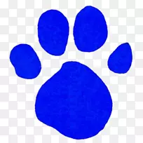 爪子蓝的线索主题剪辑艺术-蓝色水彩画-空若网 爪子蓝的线索主题剪辑艺术-蓝色水彩画-空若网