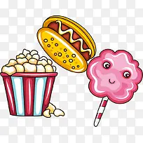 爆米花汉堡电影海报矢量素材-空若网 爆米花汉堡电影海报矢量素材-空若网