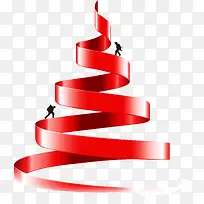 红色创意金字塔丝带-空若网 红色创意金字塔丝带-空若网