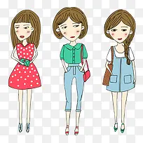 手绘时尚女孩-空若网 手绘时尚女孩-空若网