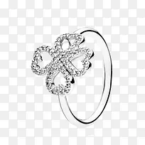 潘多拉四叶草戒指-空若网 潘多拉四叶草戒指-空若网