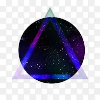 蓝色星空三角形效果元素-空若网 蓝色星空三角形效果元素-空若网