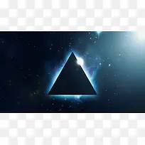 黑蓝极星空发光三角形-空若网 黑蓝极星空发光三角形-空若网