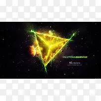 星空立体三角形发光-空若网 星空立体三角形发光-空若网
