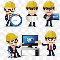 建筑工程师卡通图-空若网 建筑工程师卡通图-空若网