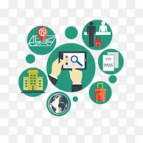 矢量扁平化网络素材-空若网 矢量扁平化网络素材-空若网