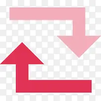 红色三角形几何箭头-空若网 红色三角形几何箭头-空若网