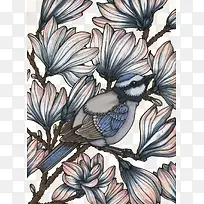 矢量花鸟-空若网 矢量花鸟-空若网