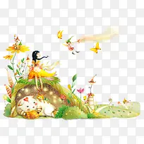 手绘插画素材-空若网 手绘插画素材-空若网