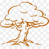 橘色线条树-空若网 橘色线条树-空若网