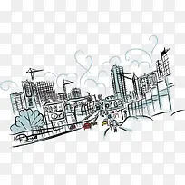 手绘街道-空若网 手绘街道-空若网