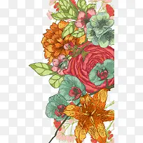 多彩手绘花朵-空若网 多彩手绘花朵-空若网