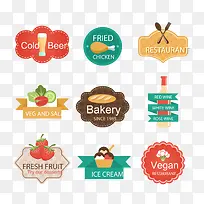 矢量餐厅贴签-空若网 矢量餐厅贴签-空若网