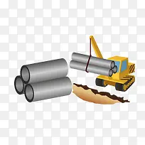 矢量管道填埋素材-空若网 矢量管道填埋素材-空若网