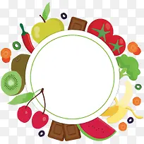 秋季卡通水果蔬菜-空若网 秋季卡通水果蔬菜-空若网