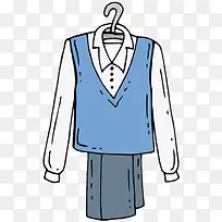 矢量手绘男生校服素材-空若网 矢量手绘男生校服素材-空若网