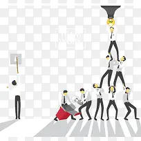 多人合作安装灯泡-空若网 多人合作安装灯泡-空若网