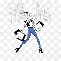 时尚购物女郎-空若网 时尚购物女郎-空若网