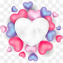 情人节多彩爱心装饰-空若网 情人节多彩爱心装饰-空若网