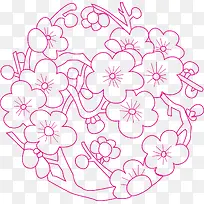 桃花底纹-空若网 桃花底纹-空若网