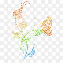 花藤蝴蝶免抠下载-空若网 花藤蝴蝶免抠下载-空若网