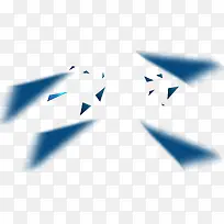 蓝色飞散造型三角形设计-空若网 蓝色飞散造型三角形设计-空若网