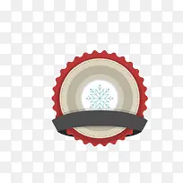 欧式圆形雪花标签-空若网 欧式圆形雪花标签-空若网