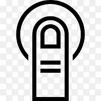 一个手指勾画手势图标-空若网 一个手指勾画手势图标-空若网