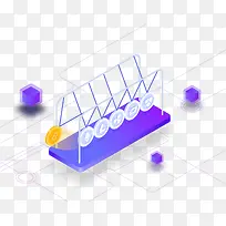 立体金融2.5D科技插画-空若网 立体金融2.5D科技插画-空若网