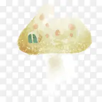 黄色手绘点状蘑菇-空若网 黄色手绘点状蘑菇-空若网