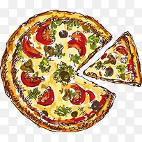 手绘披萨-空若网 手绘披萨-空若网