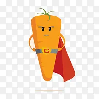 扁平化胡萝卜超人-空若网 扁平化胡萝卜超人-空若网