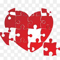 爱心拼图-空若网 爱心拼图-空若网