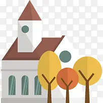 树木扁平化楼城市-空若网 树木扁平化楼城市-空若网