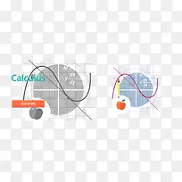微积分学扁平矢量素材-空若网 微积分学扁平矢量素材-空若网