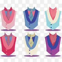 矢量彩色领带-空若网 矢量彩色领带-空若网