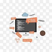 矢量电脑编程元素-空若网 矢量电脑编程元素-空若网