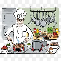 忙碌的厨师-空若网 忙碌的厨师-空若网