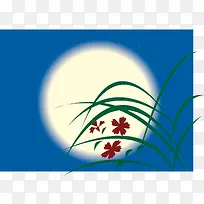 矢量夜晚野外月亮背景素材-空若网 矢量夜晚野外月亮背景素材-空若网