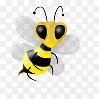 蜜蜂昆虫画夹艺术.手绘-空若网 蜜蜂昆虫画夹艺术.手绘-空若网