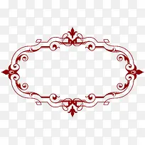 红色手绘吉祥边框-空若网 红色手绘吉祥边框-空若网