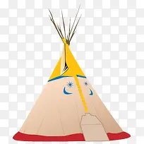 手绘古风三角帐篷免抠图-空若网 手绘古风三角帐篷免抠图-空若网